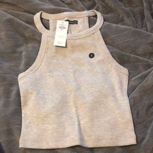 NWT Gray Abercrombie crop too tank top size small